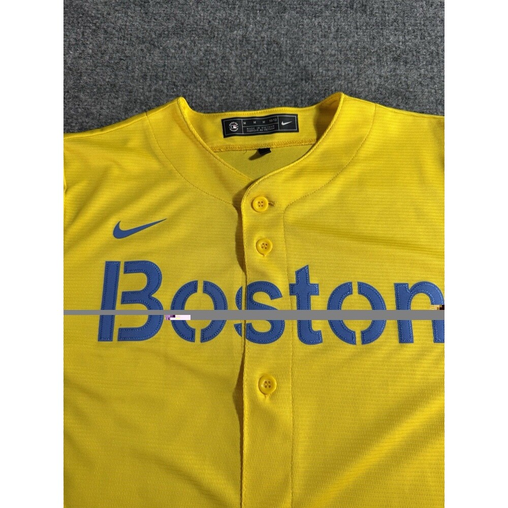 Boston Red Sox Nike City Connect Yellow Youth Jersey – Size M - Excellent - Picture 7 of 7